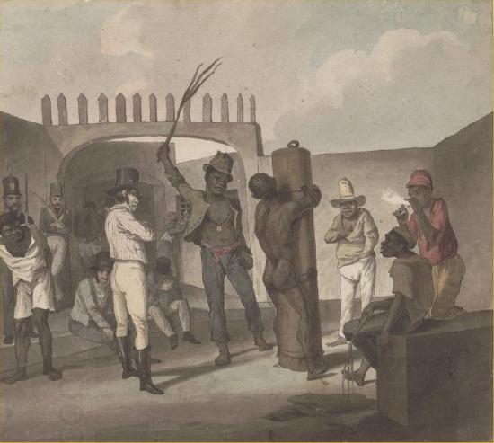 Augustus Earle Punishing negros at Cathabouco